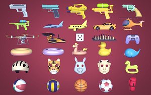 Toys Mega Pack - Water Pistol Gun inflatable Car Airplane Helicopter Chess Mask Ball Drone