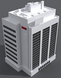 3d office building 01 model