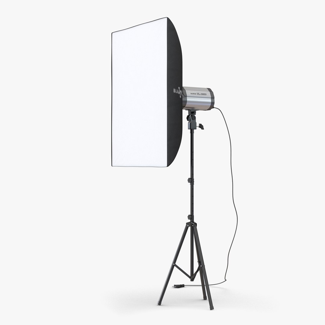 Professional Studio Lighting Softbox 3D model preview