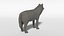 3D grey wolf model