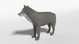 3D grey wolf model