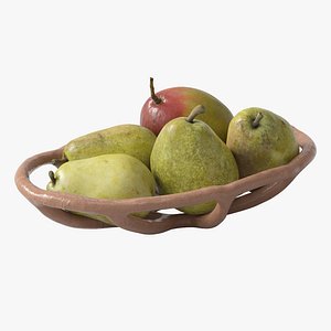 Nested bowl with pears and mango