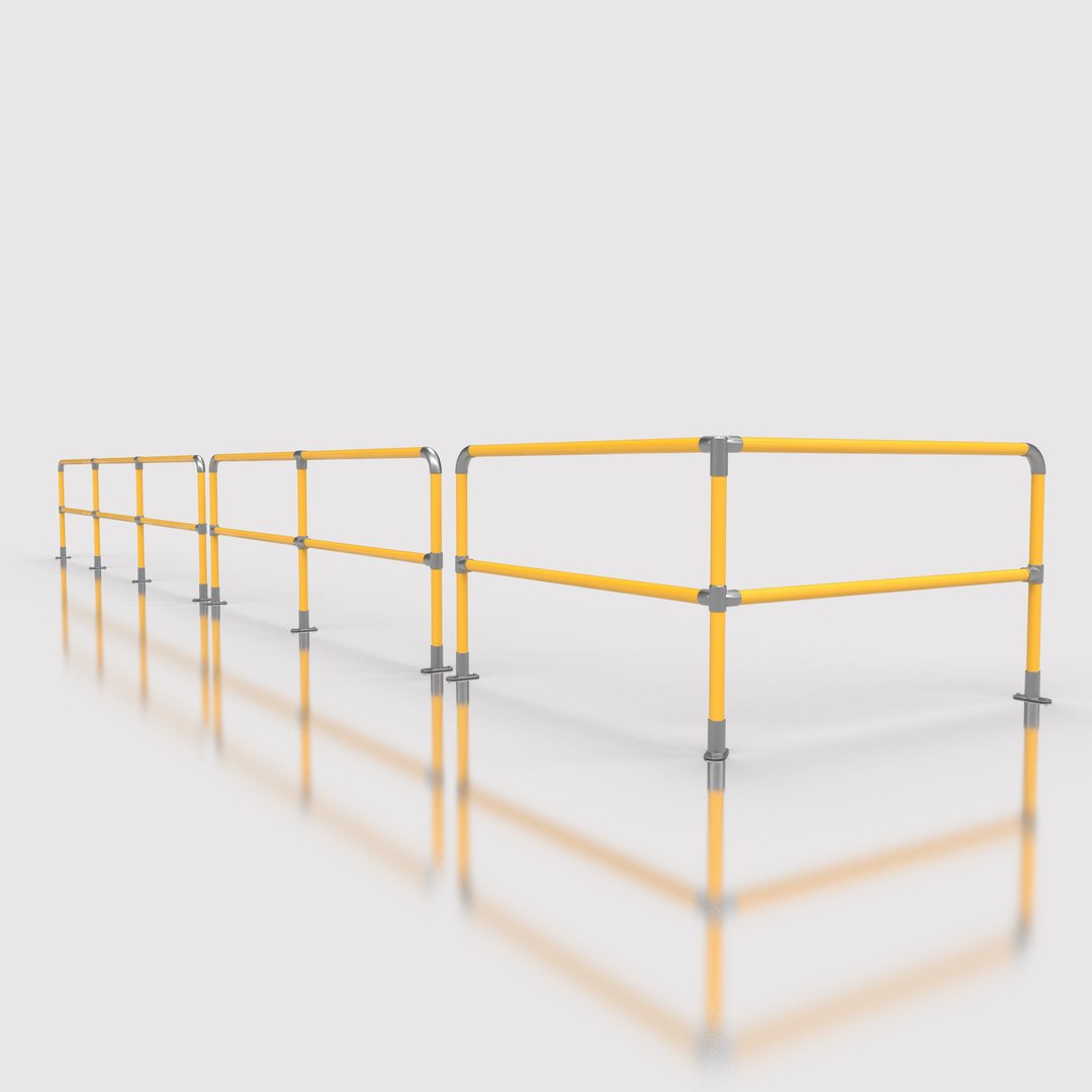 3D Model Safety Railing Balustrade - TurboSquid 2342259