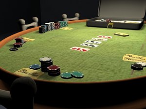 3d model poker table