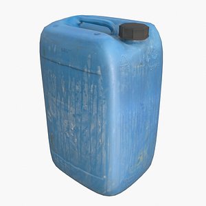 3D model Plastic JerryCan Blue PBR Metalness