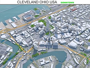 Cleveland Downtown Ohio USA