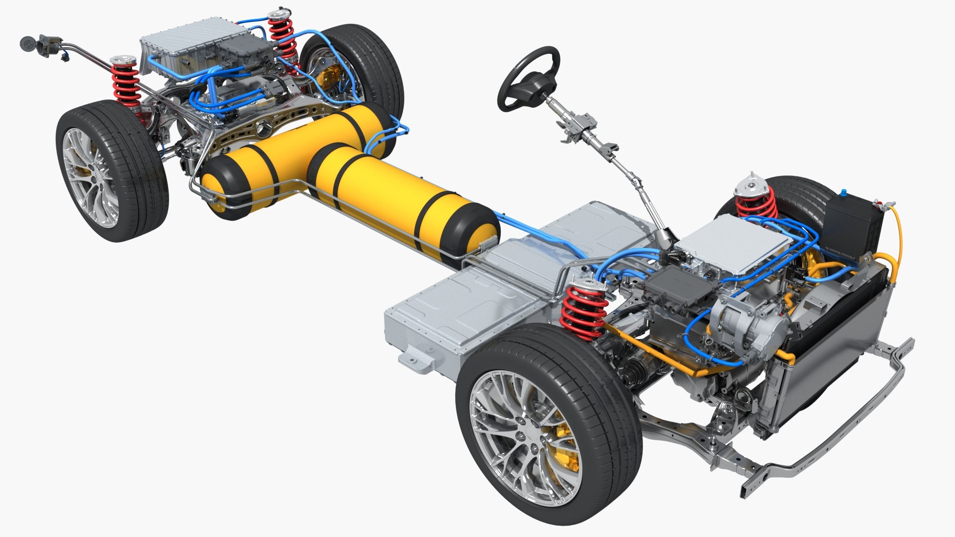 3D Hydrogen Fuel Cell Car Chassis - TurboSquid 2052897