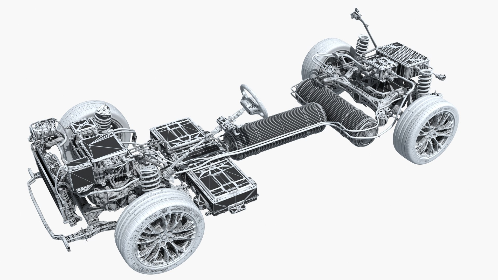 3D Hydrogen Fuel Cell Car Chassis - TurboSquid 2052897