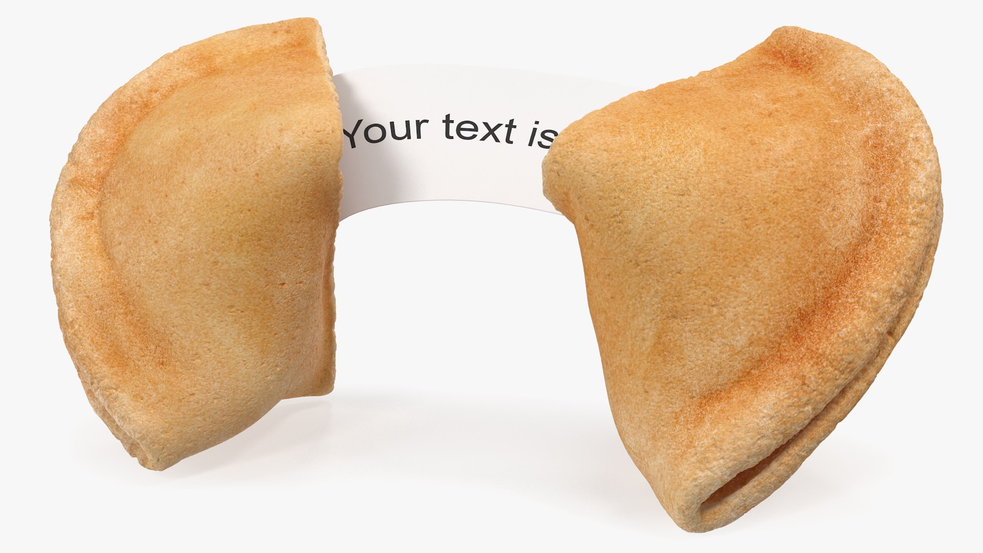 Open fortune cookie message 3D model - TurboSquid 1528503