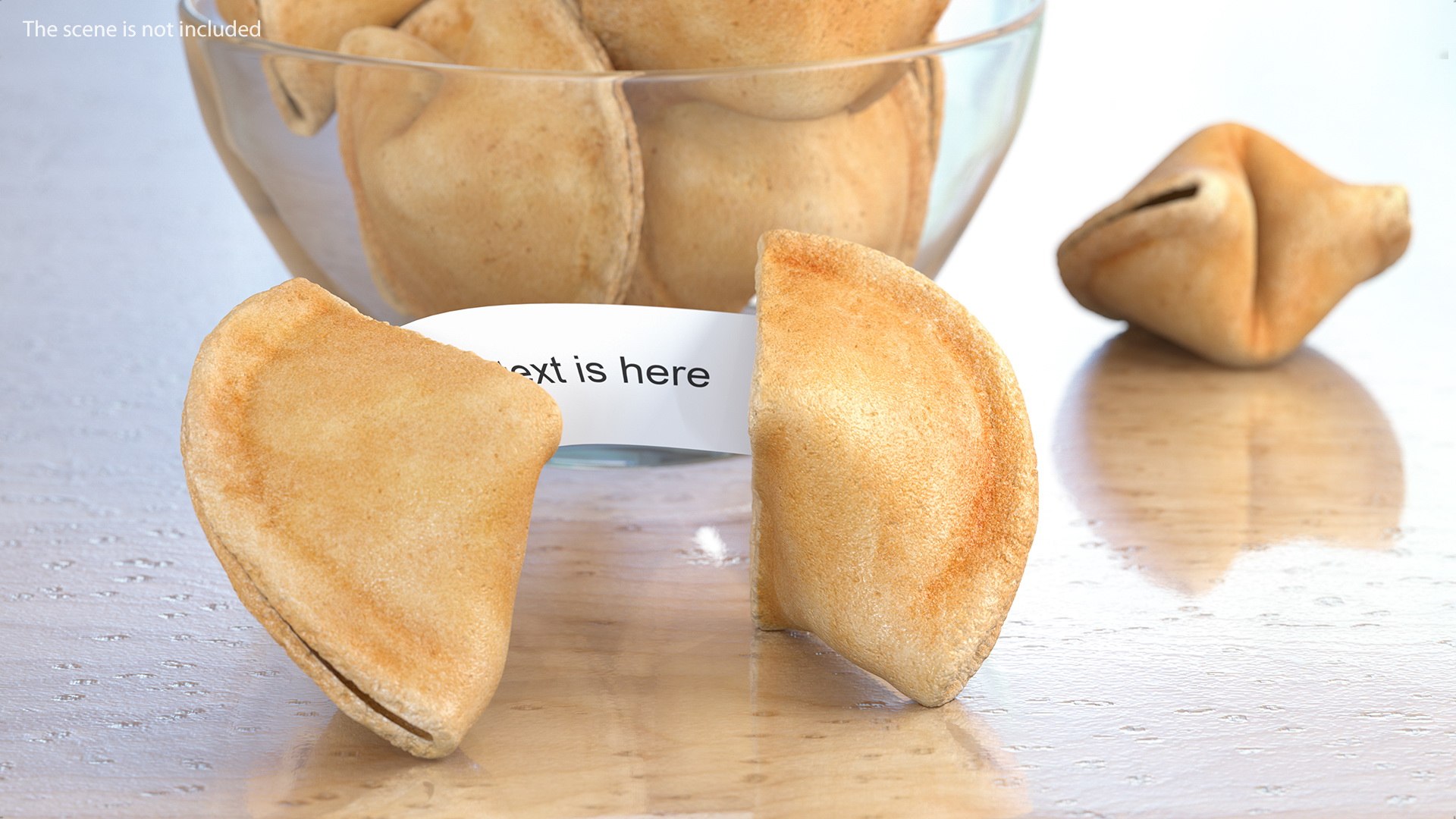 Open fortune cookie message 3D model - TurboSquid 1528503