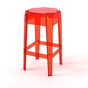 3d model acrylic bar stool