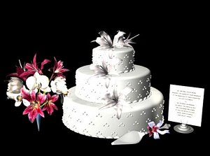 3d wedding bryce cake