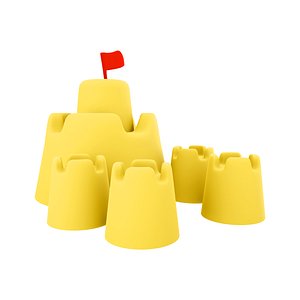 beach sand tower icon 3D model