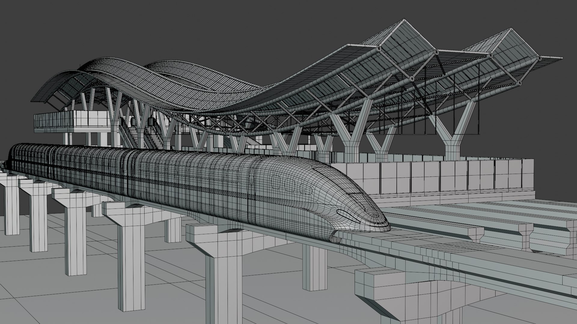 3D Model Maglev Station 2024 II - TurboSquid 2173784