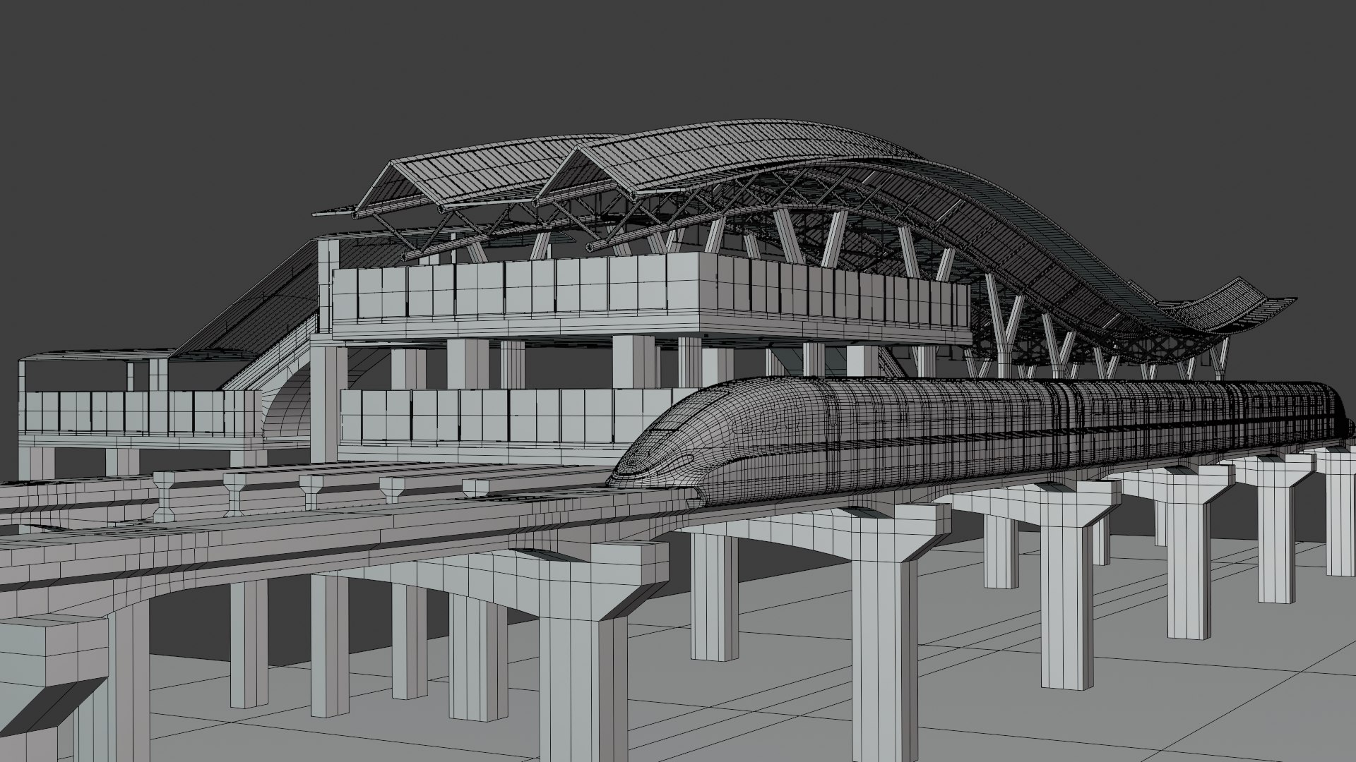 3D Model Maglev Station 2024 II - TurboSquid 2173784