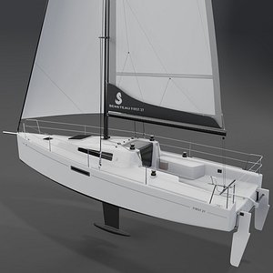 3D Beneteau First 27 Luxury 3D Yacht  model