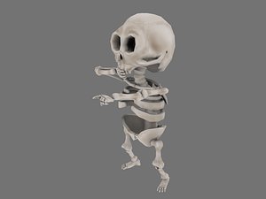 cartoon skeleton chibi model
