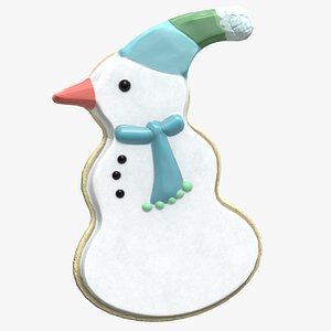 snowman cookie 3D model