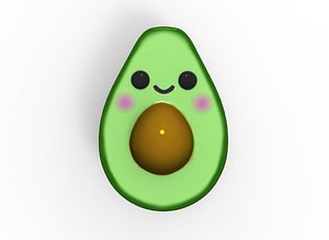 set avocado toys 3D