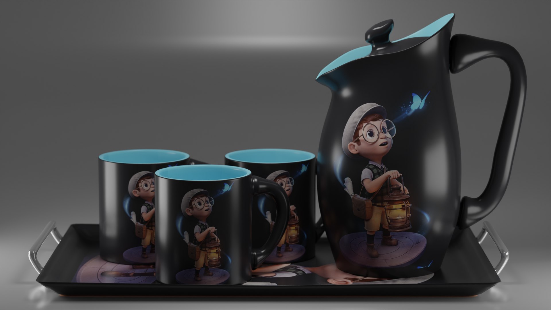 CUP AND JUG SET 3D Model TurboSquid 2160179