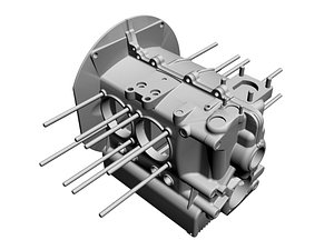 dxf flat-4 engine case flat