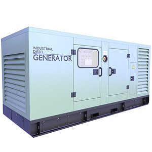 Industrial Electric Power Diesel Generator 14 3D model