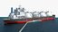 LNG Import Terminal with Gas Carrier Ship 3D model