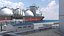 LNG Import Terminal with Gas Carrier Ship 3D model