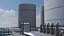 LNG Import Terminal with Gas Carrier Ship 3D model