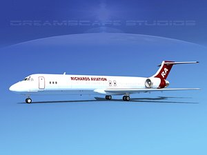 md-87 md-80s jet 3d model