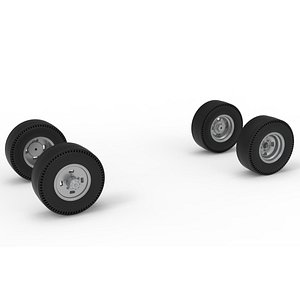 Wheel Set of Vintage AWD dragster Scale 1 to 25