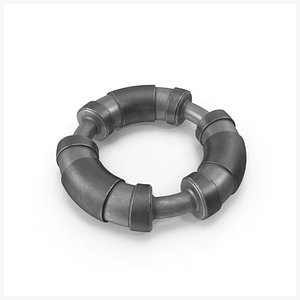 Scifi Circle Element Black Shape PBR model