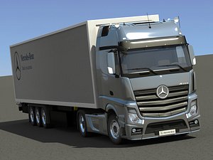 3d mercedes-benz actros trailer
