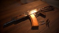 Worn AK-74u and 5.45x39mm Bullets