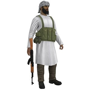 mujahideen rigged 3d model