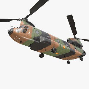 CH-47D Chinook Spanish Army Basic Animation 3D model