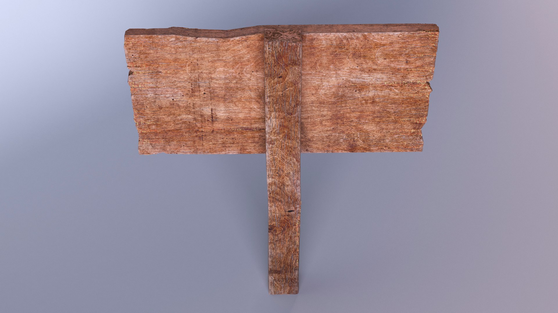3D Aged Wooden Rural Signpost Model - TurboSquid 2111315