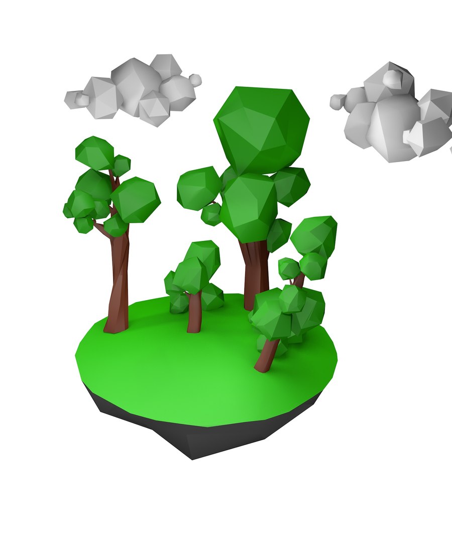 Oak Trees Bushes 3d Model - Turbosquid 1455506