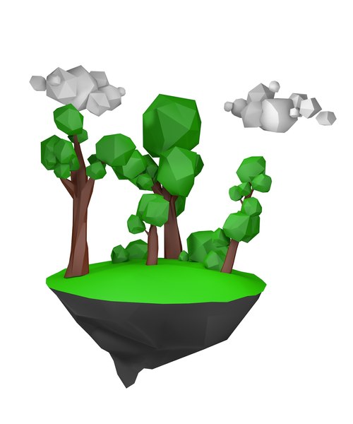 Oak trees bushes 3D model - TurboSquid 1455506