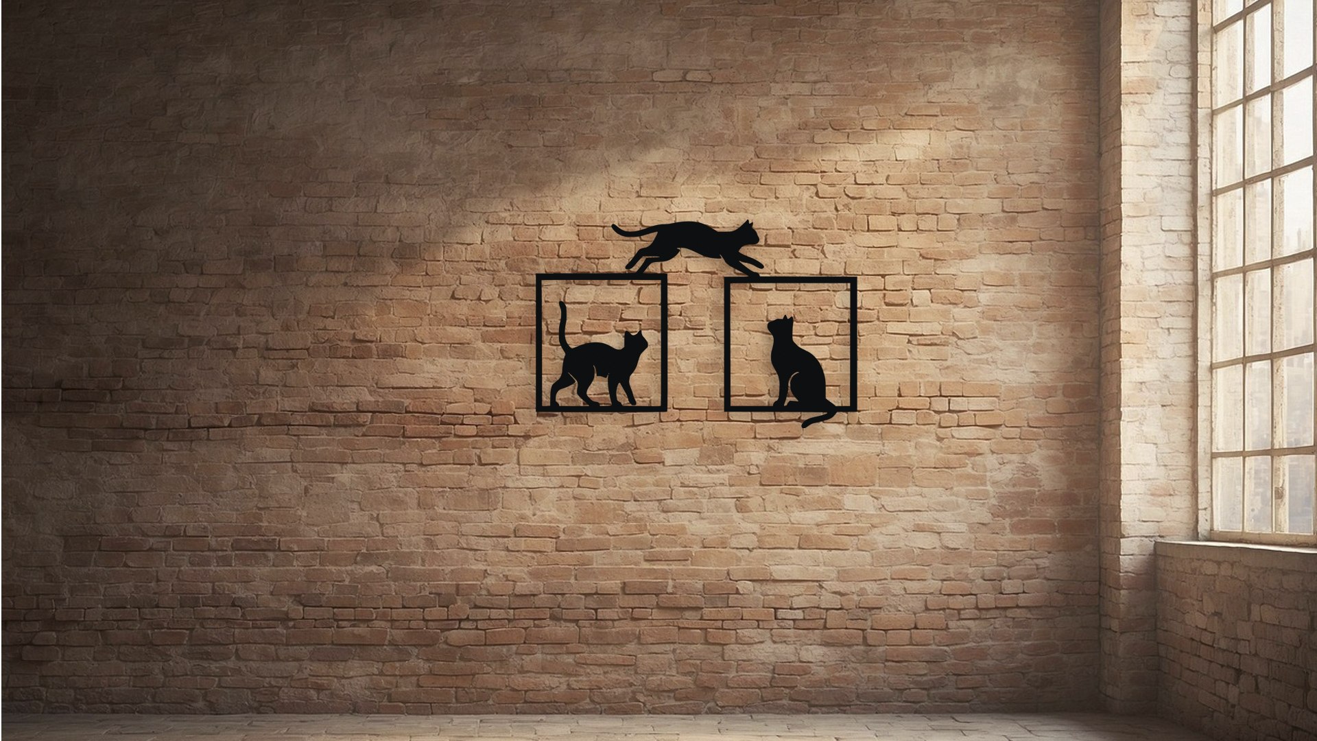 3D Cats Wall Decor Art Jumping Playing Silhouettes Model - TurboSquid ...