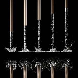 water jets splash 3D model