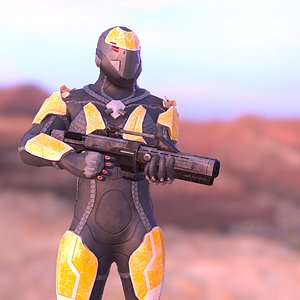 Sci-fi armor soldier