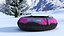 Trineo tubular para nieve rosa