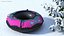 Trineo tubular para nieve rosa