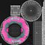 Trineo tubular para nieve rosa