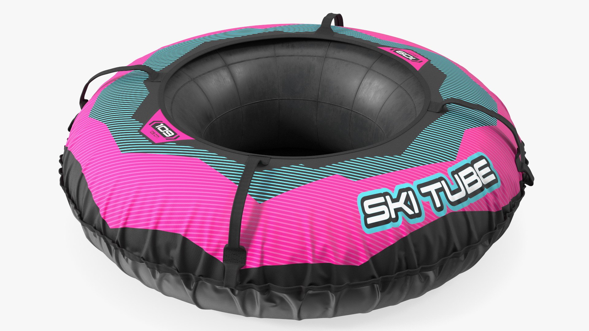 Snow Tube Sled Pink 3D model preview