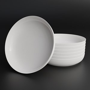 3D Porcelain Deep plate model
