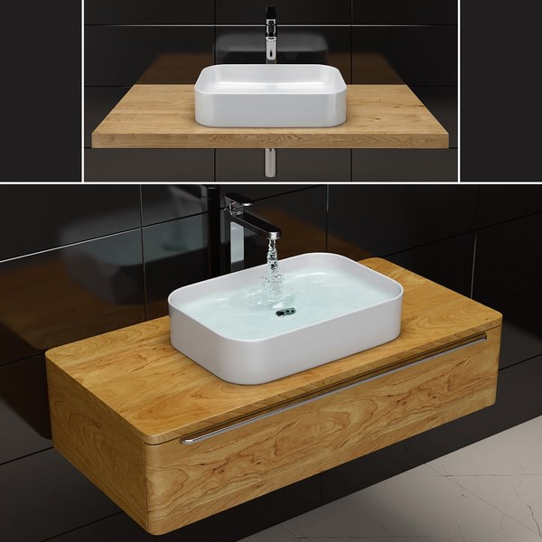 3D модель Раковина Ravak Ceramic Slim R - TurboSquid 1405073