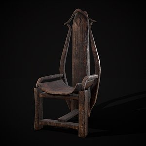 3D Tall Driftwood Chair
