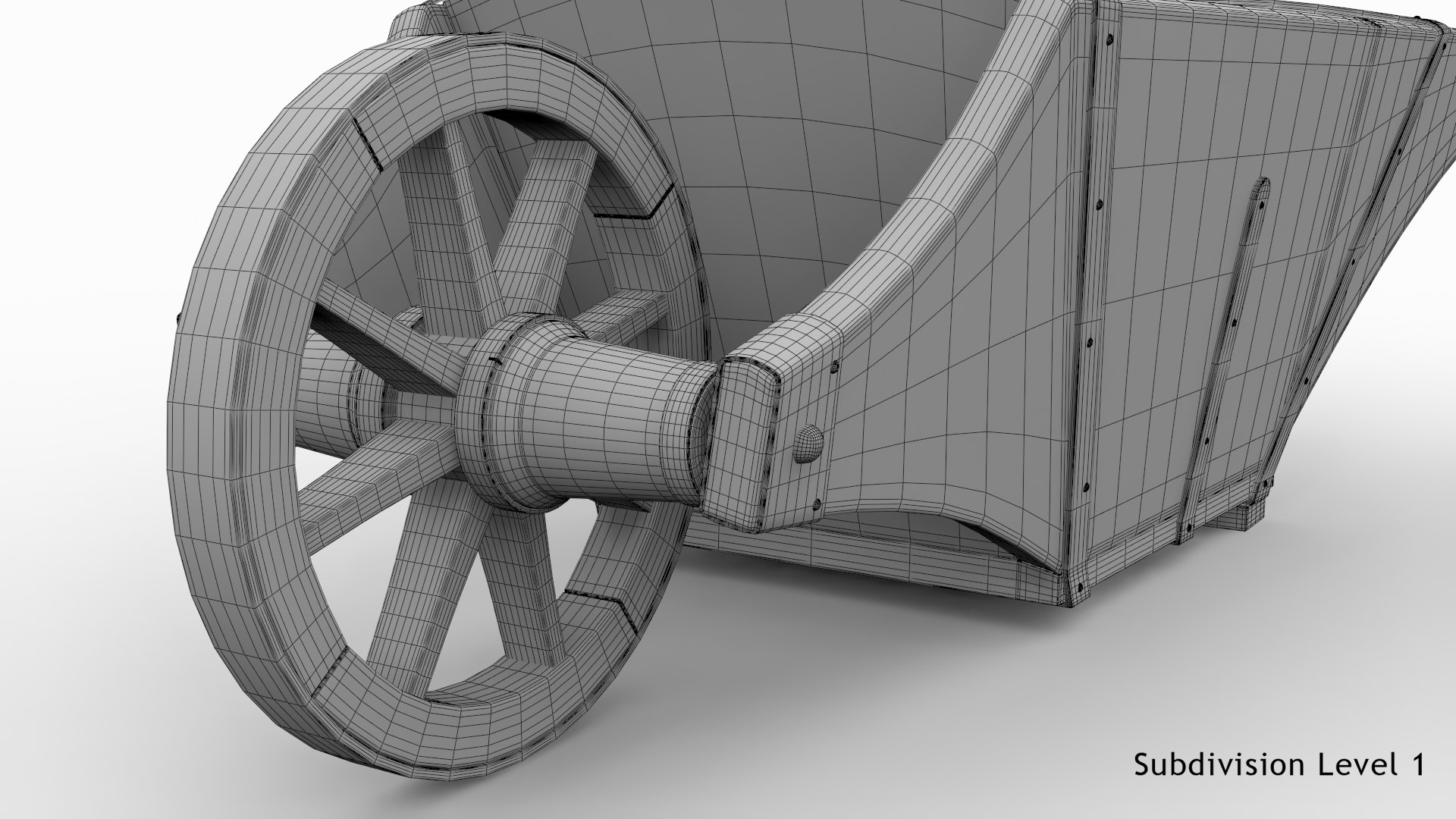 3D Old Wooden Wheelbarrow Model - TurboSquid 1978676